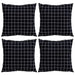 Perne decorative În carouri 4 pcs Carouri Negre 40 x 40 cm - WALTI WALTI