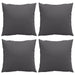 Perne de canapea, 4 buc., antracit, 50x50 cm, textil - WALTI WALTI