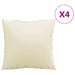 Perne de canapea, 4 buc., crem, 50x50 cm, textil - WALTI WALTI