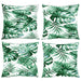 Perne de canapea, 4 buc., model frunze, 50x50 cm, textil - WALTI WALTI