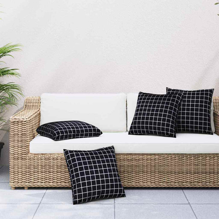 Perne decorative În carouri 4 pcs Carouri Negre 50 x 50 cm - WALTI WALTI