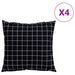 Perne decorative În carouri 4 pcs Carouri Negre 50 x 50 cm - WALTI WALTI