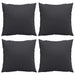 Perne de canapea, 4 buc., negru, 60x60 cm, textil - WALTI WALTI