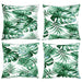 Perne de canapea, 4 buc., model frunze, 60x60 cm, textil - WALTI WALTI