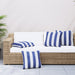Perne decorative, 4 buc., dungi albastru&alb, 60x60 cm, textil - WALTI WALTI