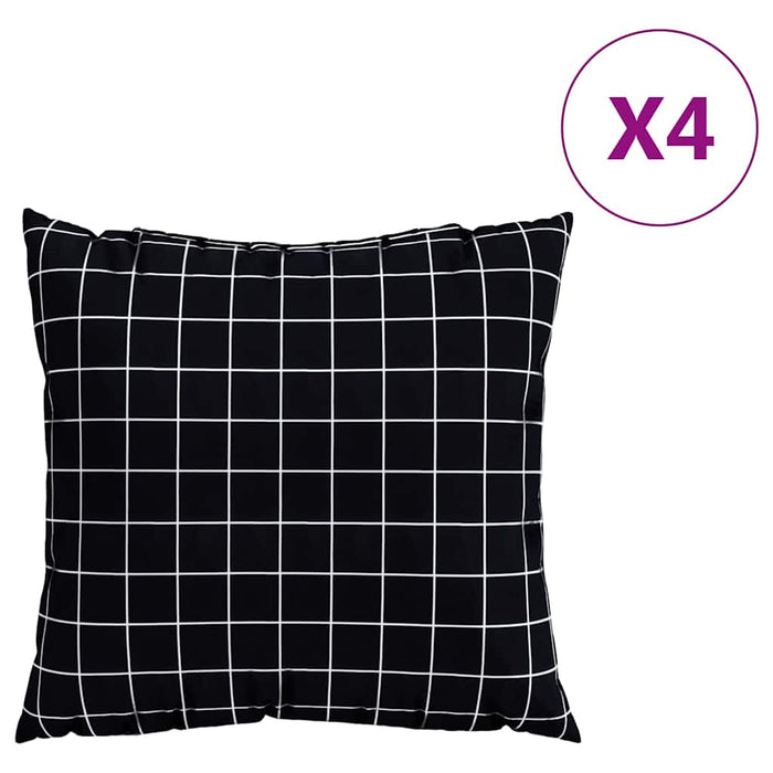 Perne decorative În carouri 4 pcs Carouri Negre 60 x 60 cm - WALTI WALTI