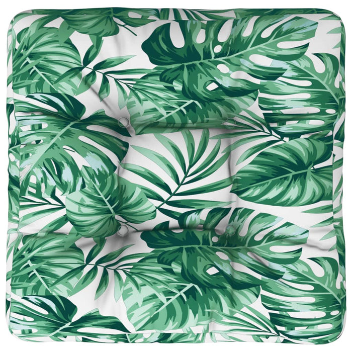 Pernă de paleți, model frunze, 50x50x12 cm, textil - WALTI WALTI