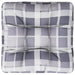 Pernă de paleți, gri carouri, 50x50x12 cm, material textil - WALTI WALTI