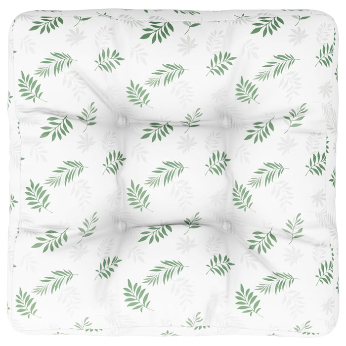 Pernă de paleți, model frunze, 50x50x12 cm, textil - WALTI WALTI