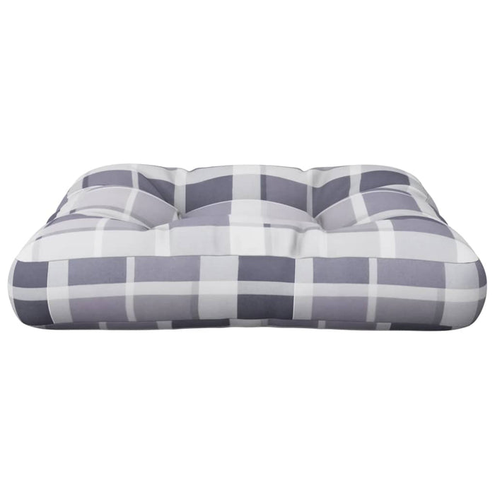 Pernă de paleți, gri carouri, 60x60x12 cm, material textil - WALTI WALTI