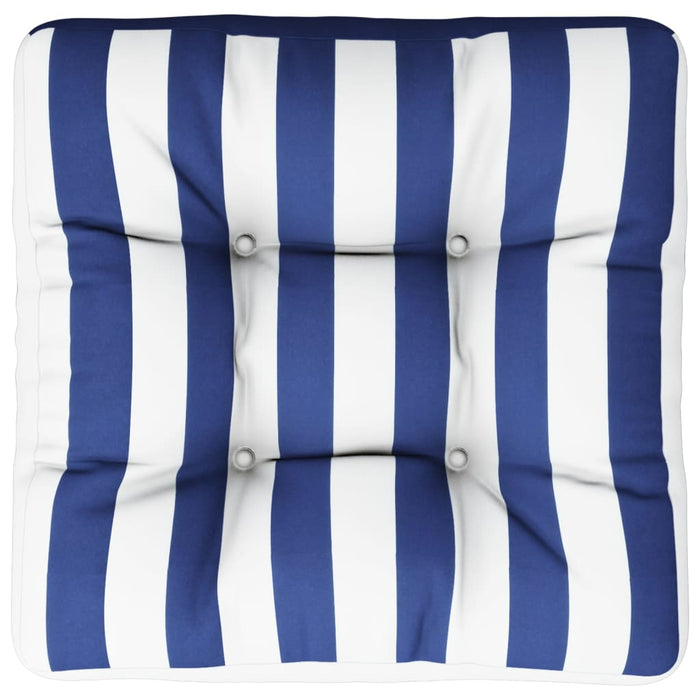 Pernă de paleți, dungi albastru/alb, 60x60x12 cm, textil WALTI