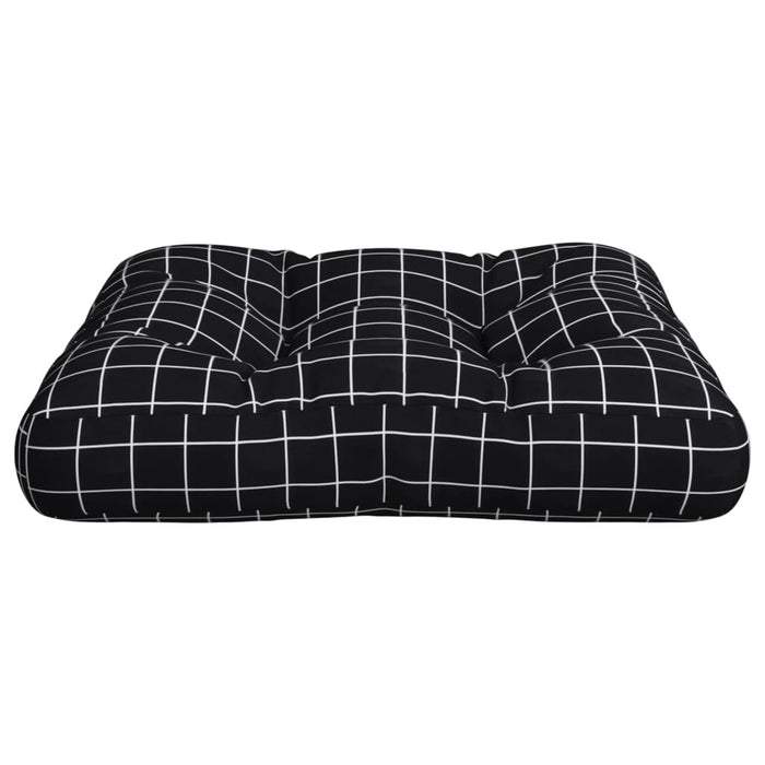 Pernă de paleți, negru, carouri, 60x60x12 cm, textil - WALTI WALTI