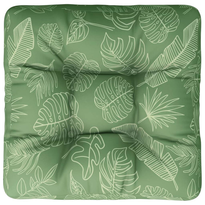 Pernă de paleți, model frunze, 60x60x12 cm, textil - WALTI WALTI