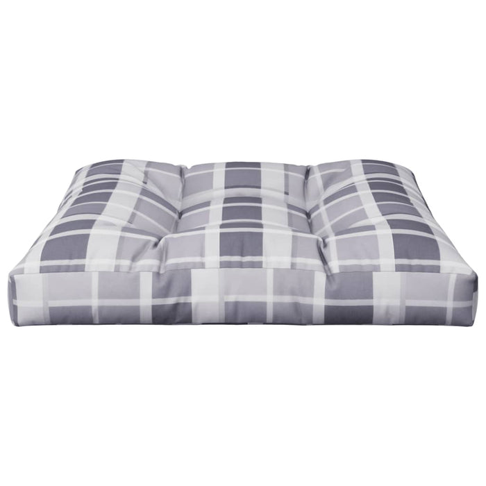 Pernă de paleți, gri carouri, 70x70x12 cm, material textil - WALTI WALTI