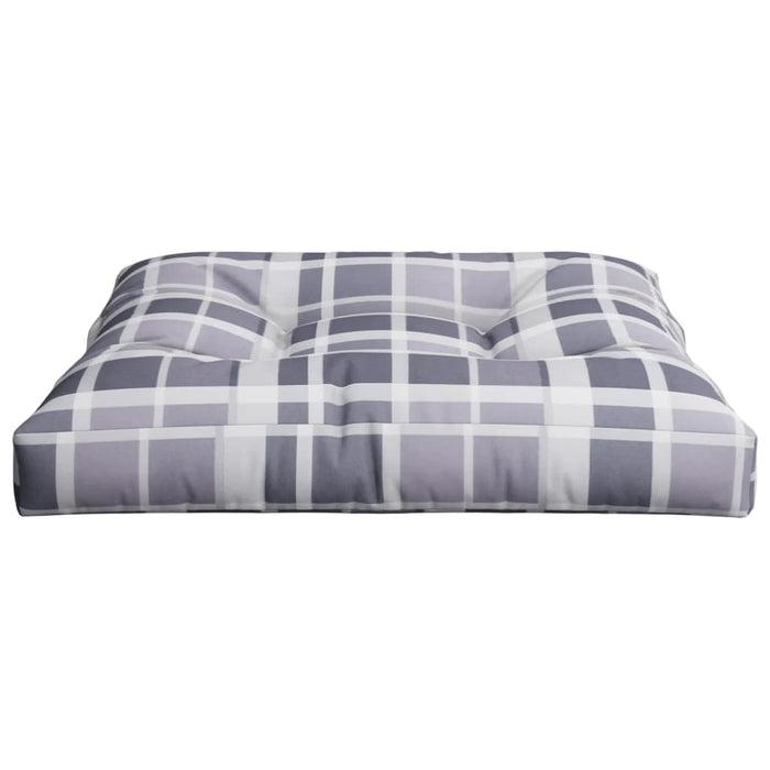 Pernă de paleți, gri carouri, 70x70x12 cm, material textil - WALTI WALTI