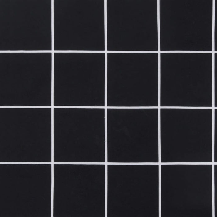 Pernă de paleți, negru, 70x70x12 cm, textil, model carouri WALTI