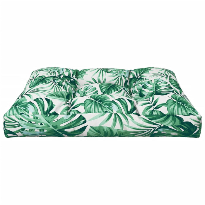 Pernă de paleți, 80x80x12 cm, textil, model frunze WALTI