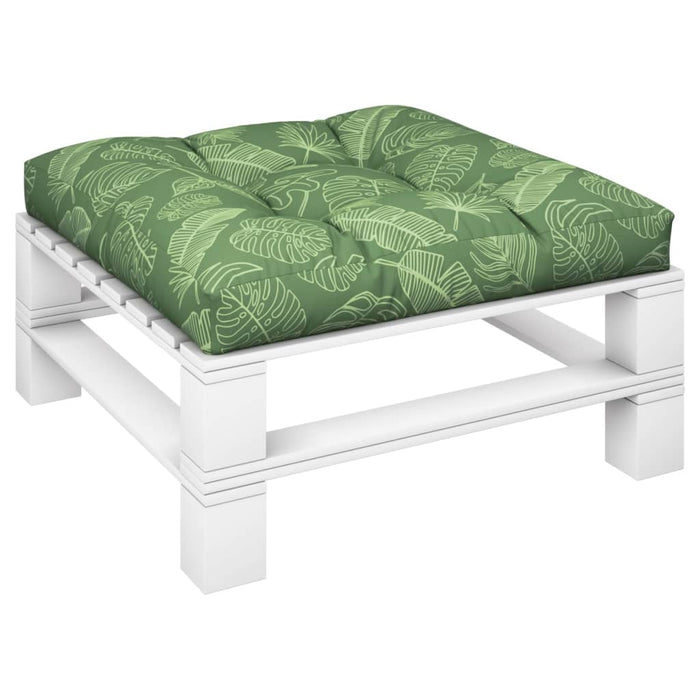 Pernă de paleți, 80x80x12 cm, textil, model frunze - WALTI WALTI