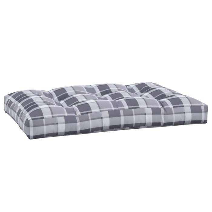 Pernă de paleți, gri carouri, 120x80x12 cm, material textil WALTI