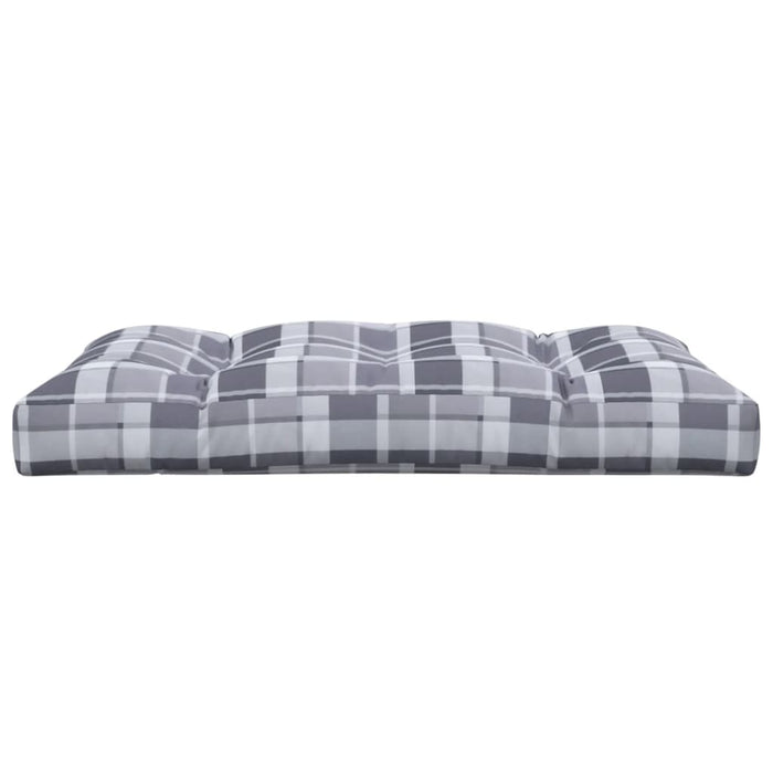Pernă de paleți, gri carouri, 120x80x12 cm, material textil WALTI