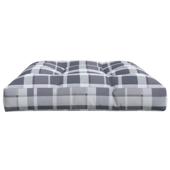 Pernă de paleți, gri carouri, 120x80x12 cm, material textil WALTI