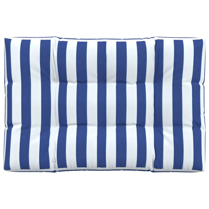 Pernă de paleți, dungi albastru/alb, 120x80x12 cm, textil WALTI