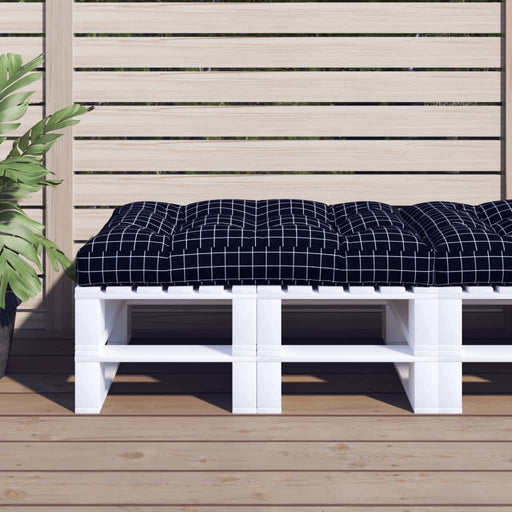 Pernă de paleți, negru carouri, 120x80x12 cm, textil - WALTI WALTI