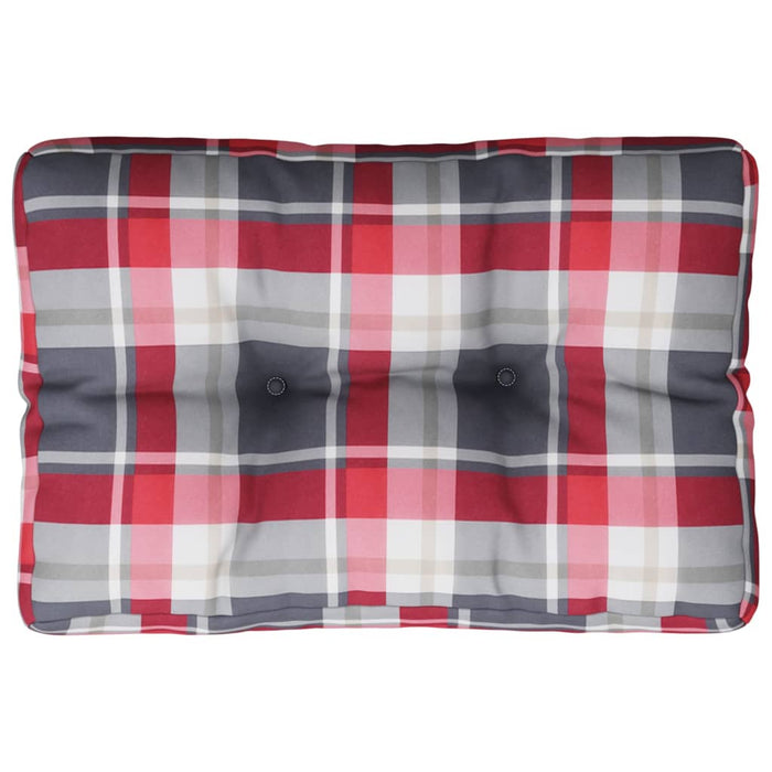 Pernă de paleți, roșu carouri, 50x40x12 cm, material textil - WALTI WALTI