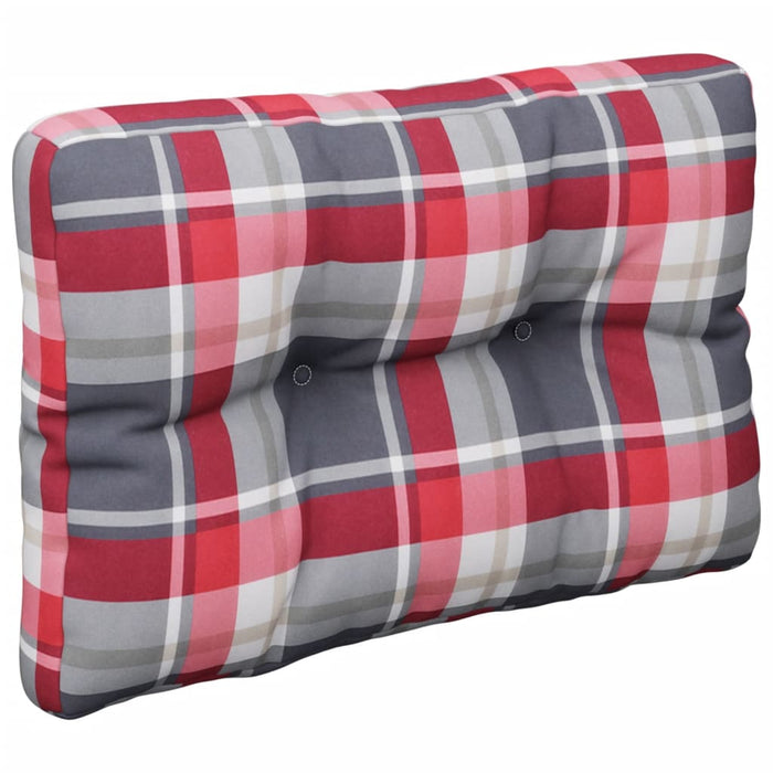 Pernă de paleți, roșu carouri, 50x40x12 cm, material textil - WALTI WALTI