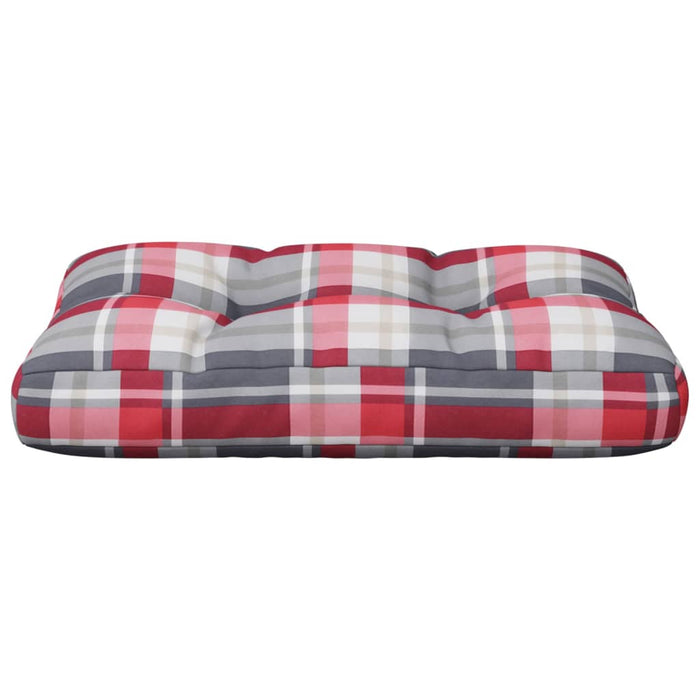 Pernă de paleți, roșu carouri, 50x40x12 cm, material textil - WALTI WALTI