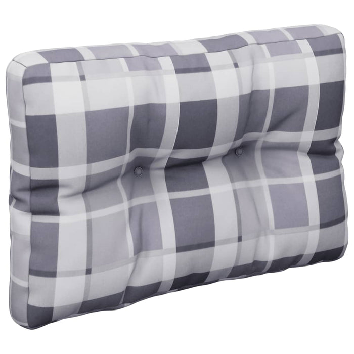 Pernă de paleți, gri carouri, 50x40x12 cm, material textil - WALTI WALTI
