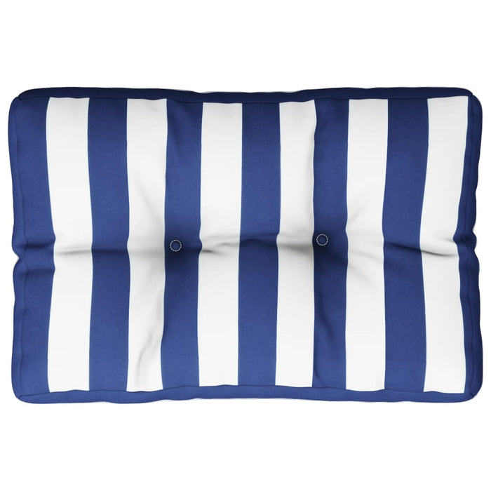 Pernă de paleți, dungi albastru/alb, 50x40x12 cm, textil WALTI