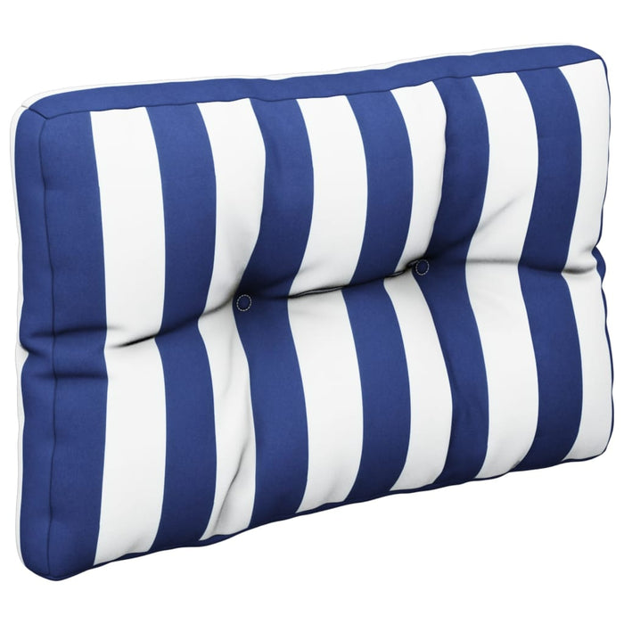 Pernă de paleți, dungi albastru/alb, 50x40x12 cm, textil WALTI