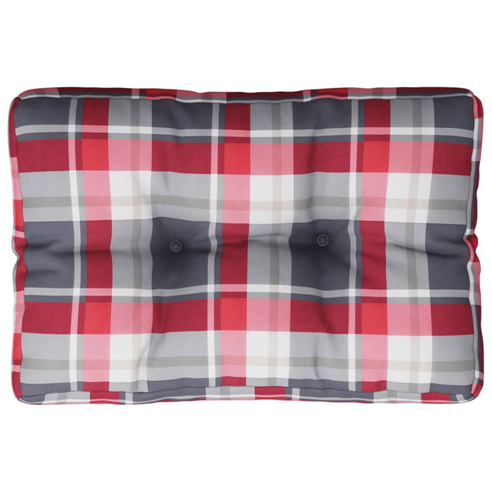 Pernă de paleți, roșu carouri, 60x40x12 cm, material textil - WALTI WALTI