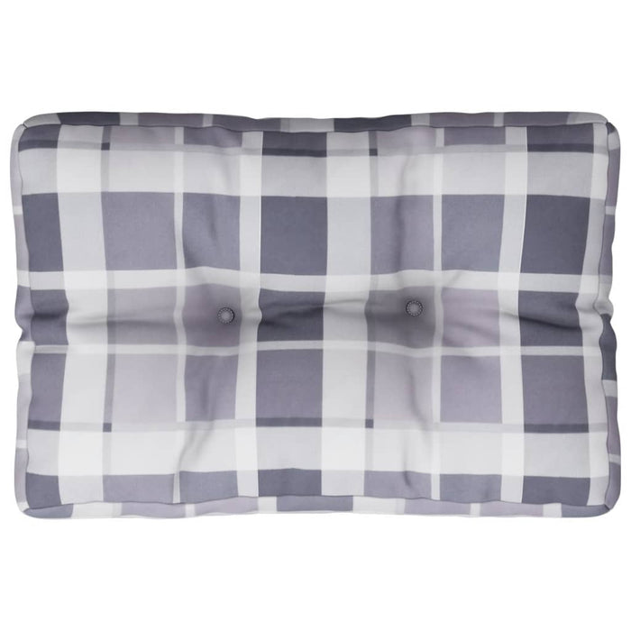 Pernă de paleți, gri carouri, 60x40x12 cm, material textil - WALTI WALTI