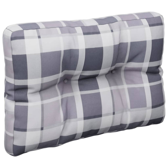 Pernă de paleți, gri carouri, 60x40x12 cm, material textil - WALTI WALTI