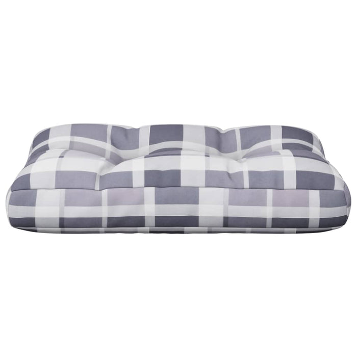 Pernă de paleți, gri carouri, 60x40x12 cm, material textil - WALTI WALTI