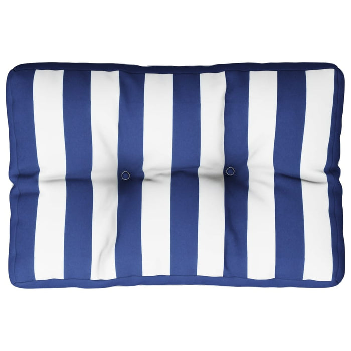 Pernă de paleți, dungi albastru/alb, 60x40x12 cm, textil WALTI