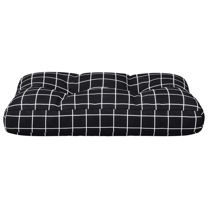 Pernă de paleți, negru, carouri, 60x40x12 cm, textil WALTI