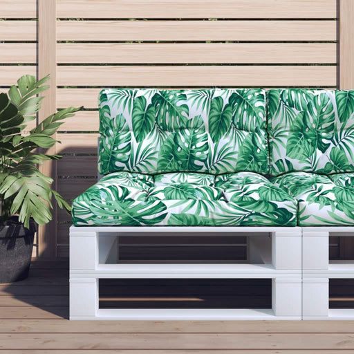 Pernă de paleți, model frunze, 70x40x12 cm, textil - WALTI WALTI