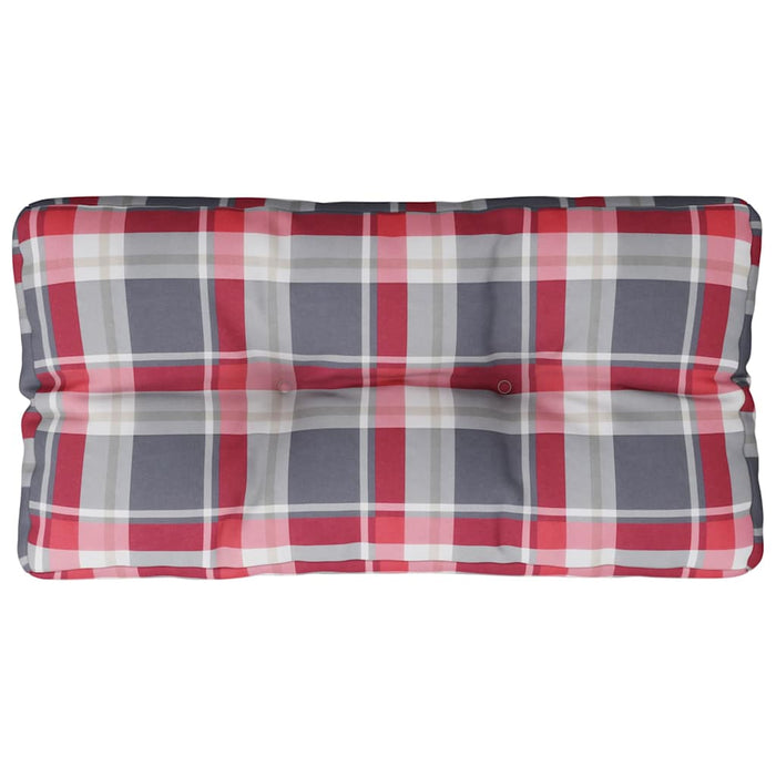 Pernă de paleți, roșu carouri, 70x40x12 cm, material textil - WALTI WALTI