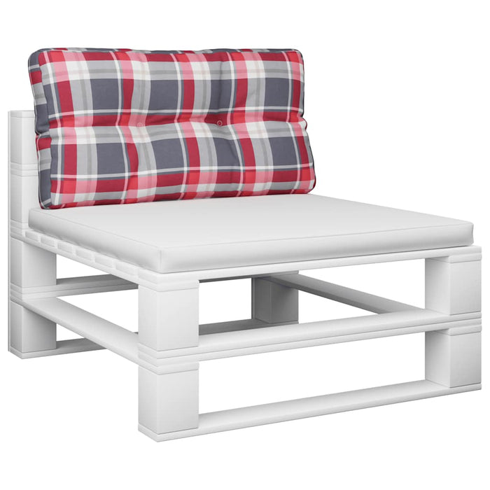 Pernă de paleți, roșu carouri, 70x40x12 cm, material textil - WALTI WALTI