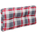 Pernă de paleți, roșu carouri, 70x40x12 cm, material textil - WALTI WALTI