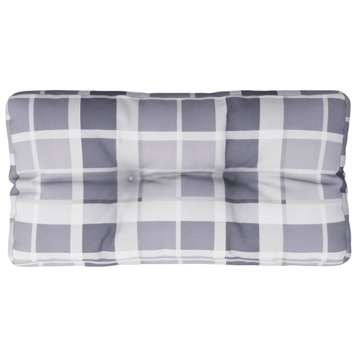 Pernă de paleți, gri carouri, 70x40x12 cm, material textil - WALTI WALTI