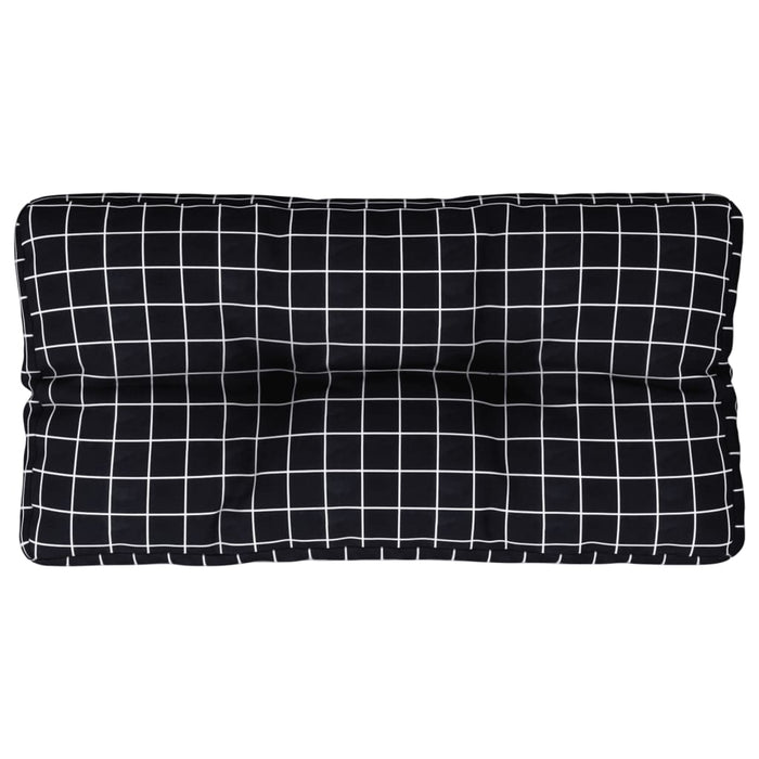 Pernă de paleți, negru, 70x40x12 cm, textil, model carouri - WALTI WALTI