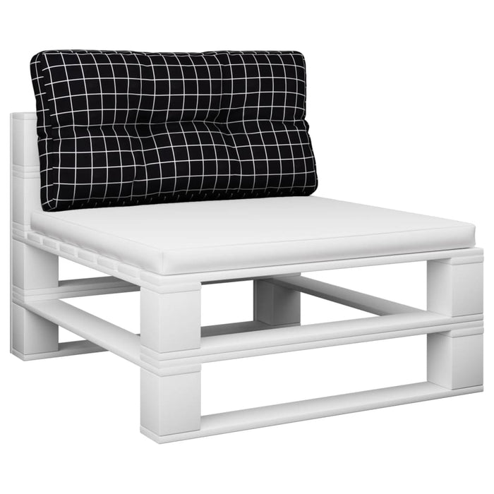 Pernă de paleți, negru, 70x40x12 cm, textil, model carouri - WALTI WALTI
