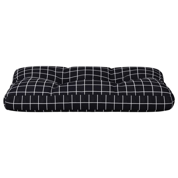 Pernă de paleți, negru, 70x40x12 cm, textil, model carouri - WALTI WALTI