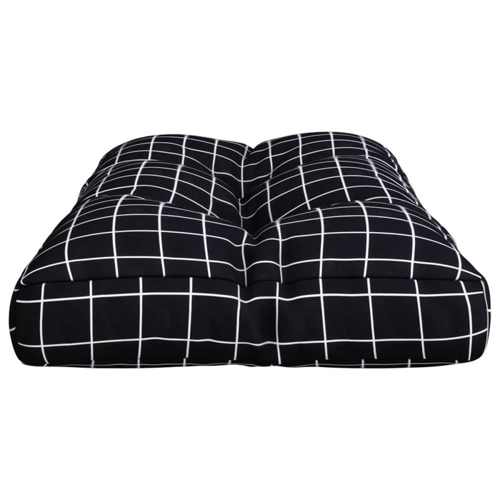 Pernă de paleți, negru, 70x40x12 cm, textil, model carouri - WALTI WALTI