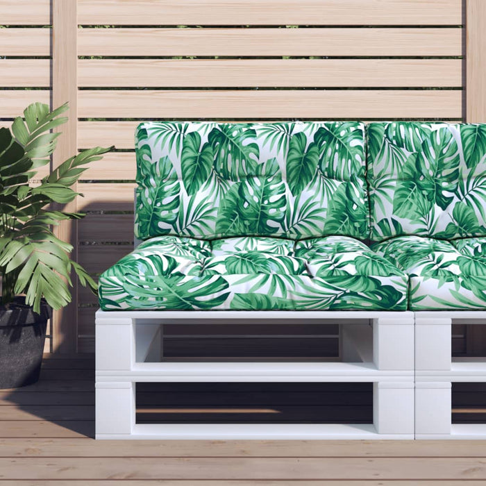Pernă de paleți, model frunze, 80x40x12 cm, textil WALTI