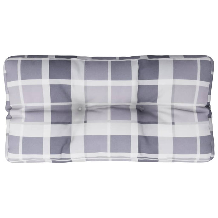 Pernă de paleți, gri carouri, 80x40x12 cm, material textil - WALTI WALTI